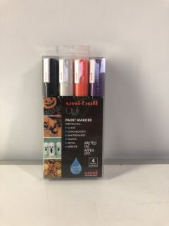 13 x UNI-BALL CHALK MARKER ASSORTED COLOURS WATER RESISTANT.