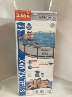 1 X BESTWAY STEEL PRO MAX SWIMMING POOL 3.66M 6,473L