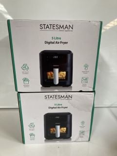 2 X STATESMAN 5L DIGITAL AIR FRYER