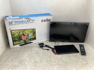 CELLO 22" TRAVELLER TV WITH INTEGRATED DVD PLAYER: LOCATION - E5