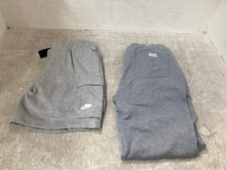 MENS NIKE SHORTS IN GREY UK SIZE S TO INCLUDE HUGO BOSS JOGGERS IN GREY UK SIZE M: LOCATION - H14