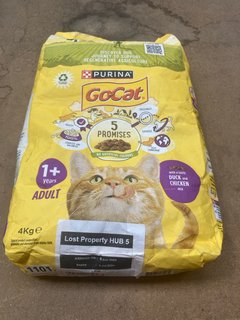 PURINA GO-CAT COMPLETE AND BALANCED CAT FOOD 4KG BBE 09/2025: LOCATION - H13