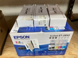 EPSON ECOTANK ET-2850 PRINTER AND 3 X LASER TONER CARTRIDGES IN BLACK: LOCATION - H11