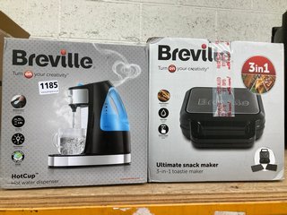 BREVILLE ULTIMATE SNACK MAKER 3-IN-1 TOASTIE MAKER TO INCLUDE HOT CUP HOT WATER DISPENSER: LOCATION - H9