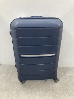 SAMSONITE HARD SHELL MEDIUM SUITCASE IN NAVY: LOCATION - E9