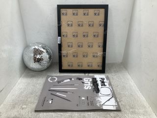 5 X ASSORTED HOUSEHOLD ITEMS TO INCLUDE DISCO BALL: LOCATION - E9