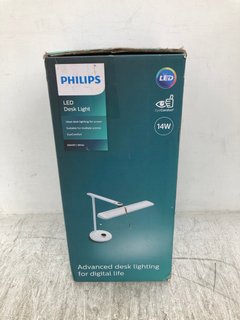 PHILIPS LED DESK LIGHT IN WHITE 14W DSK501 RRP £219: LOCATION - E11