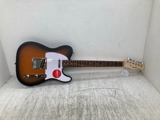 FENDER SQUIER ELECTRIC GUITAR IN BROWN/WHITE RRP £129: LOCATION - E11