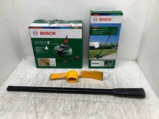 3 X ASSORTED GARDENING ITEMS TO INCLUDE BOSCH EASY GRASSCUT 26: LOCATION - F14