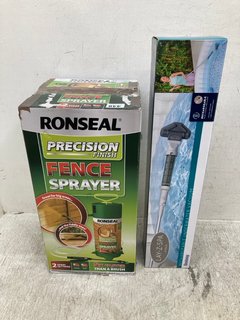 RONSEAL PRECISION FINISH FENCE SPRAYER TO INCLUDE LAZY-Z-SPA RECHARGEABLE UNDERWATER VACUUM: LOCATION - F14