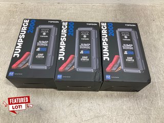 3 X TOPDON JUMPSURGE 2000 JUMP STARTER COMBINED RRP£300: LOCATION - E2