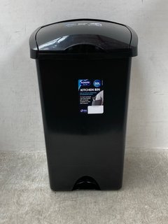 ADDIS KITCHEN BIN WITH LIFT UP LID IN BLACK: LOCATION - F10