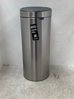 BRABANTIA 30L TOUCH BIN IN FINGERPRINT PROOF MATT STEEL: LOCATION - F10