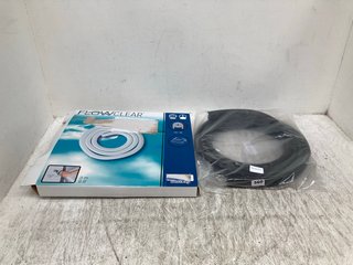 FLOWCLEAR HOSE FOR POOLS TO INCLUDE ROLL OF WINDOW SEAL IN BLACK: LOCATION - F8