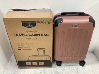 LUGG TRAVEL HARD SHELL CABIN SUITCASE IN ROSE GOLD: LOCATION - F0