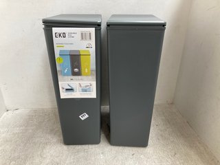 2 X EKO MORANDI TOUCH BIN IN GREY: LOCATION - G1