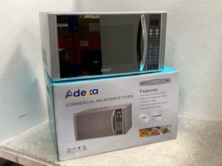 ADEXA 30L COMMERCIAL MICROWAVE OVEN IN SILVER 1100W RRP £150: LOCATION - G3