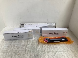 5 X ASSORTED CARTRIDGES TO INCLUDE LASER TONER CARTRIDGE IN MAGENTA BC243MC: LOCATION - G6