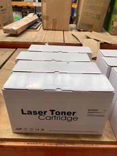 4 X B3520 LASER TONER CARTRIDGES IN BLACK: LOCATION - G9