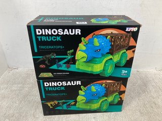 2 X DINOSAUR TRUCK TRICERATOPS: LOCATION - G10