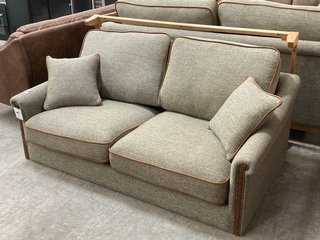 WHINFELL 3 SEATER FABRIC SOFA IN LOWLAND THISTLE HARRIS TWEED FABRIC - RRP £2859: LOCATION - C3