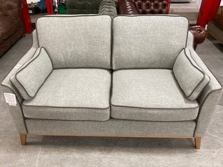 MORPETH 2 SEATER FABRIC SOFA IN STERLING CRAGG FABRIC - RRP £2195: LOCATION - C2