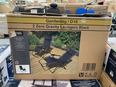 2 X ZERO GRAVITY LOUNGERS IN BLACK