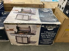 UNIFLAME 5 BURNER GLASS WINDOW GAS GRILL WITH SIDE BURNER - RRP£299