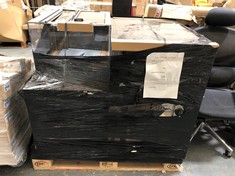 PALLET OF ASSORTED FURNITURE TO INCLUDE CLEAR PLASTIC KEYPAD DISPLAY CASE (KERBSIDE PALLET DELIVERY) (KERBSIDE PALLET DELIVERY)