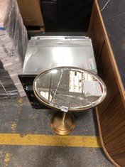 2 X ASSORTED ITEMS TO INCLUDE CINEMA SIDE TABLE IN GOLD