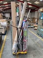 CAGE OF ASSORTED ITEMS TO INCLUDE BRABANTIA LIFT-O-MATIC 50M ROTARY AIRER (CAGE NOT INCLUDED) (KERBSIDE PALLET DELIVERY)