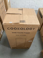 COOKOLOGY 60L BLACK FREESTANDING UNDER COUNTER FRIDGE FREEZER - MODEL NO. UCFZ60BK - RRP £149 (PALLET 20)