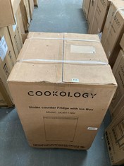 COOKOLOGY 113L BLACK UNDER COUNTER FRIDGE WITH ICE BOX - MODEL NO. UCIB113BK - RRP £189 (PALLET 1)