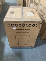 COOKOLOGY 65L MINI TABLE TOP FRIDGE IN WHITE - MODEL NO. MFR67WH - RRP £109 (PALLET 10)