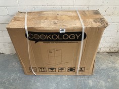 COOKOLOGY 60CM STAINLESS STEEL CURVED GLASS COOKER HOOD - MODEL NO.CGL600SS (PALLET 15)