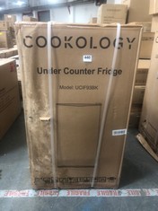 COOKOLOGY 93L BLACK UNDER COUNTER FRIDGE WITH CHILLER BOX - MODEL NO. UCIF93BK - RRP £129 (PALLET 9)