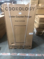 COOKOLOGY 93L BLACK UNDER COUNTER FRIDGE WITH CHILLER BOX - MODEL NO.UCIF93BK - RRP £129 (PALLET 9)