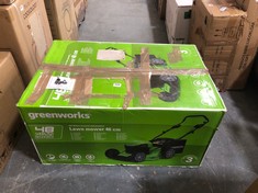 GREENWORKS LAWN MOWER 46CM IN BLACK/GREEN - RRP £479