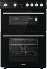 HISENSE FREE STANDING DOUBLE OVEN IN BLACK - MODEL NO. HDE3211BBUK - RRP £379