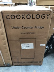 COOKOLOGY UNDER COUNTER FRIDGE MODEL NO: UCIF93BK RRP £129 (PALLET 20)