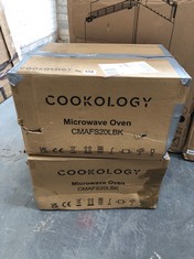 2 X COOKOLOGY MICROWAVE OVENS - MODEL: CMA S20LBK