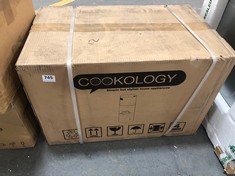 COOKOLOGY CYL351BK(1/2) 35CM BLACK HANGING CYLINDER ISLAND COOKER HOOD RRP- £229.99 (PALLET 12)