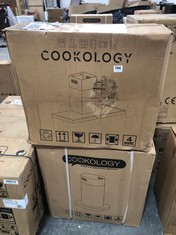 COOKOLOGY 60CM BLACK CHIMNEY COOKER HOOD LINT601 BK/A++ RRP- £179.99 TO INCLUDE COOKOLOGY TUB 350 SS (1/2) 60CM STAINLESS STEEL CYLINDER ISLAND COOKER HOOD RRP-£279.99 (PALLET 16)