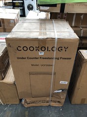 COOKOLOGY UNDER COUNTER FREESTANDING FRIDGE FREEZER MODEL NO UCFZ68WH (PALLET 14)