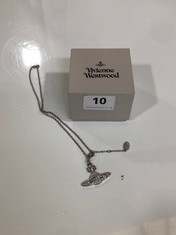 VIVIENNE WESTWOOD PENDANT NECKLACE IN SILVER WITH GEM DESIGN