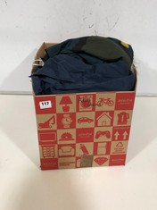 BOX OF ASSORTED ADULT CLOTHING TO INCLUDE M&S TROUSERS BLUE SIZE 36/33