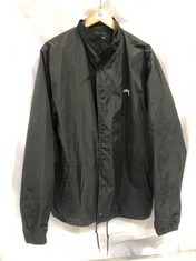 STUSSY WAVE DYE WINDBREAKER SHELL JACKET INK BLACK SIZE XL - RRP £283