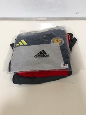 3 X ASSORTED BRANDED CLOTHING TO INCLUDE ADIDAS SCOTLAND FOOTY SHIRT NAVY SIZE LG