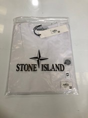 STONE ISLAND T-SHIRT IN WHITE SIZE M - RRP £160