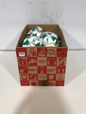 BOX OF ASSORTED FOOTBALL BALLS TO INCLUDE MITRE WHITE/NEON GREEN